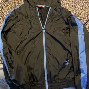 Black/blue Puma rain jacket